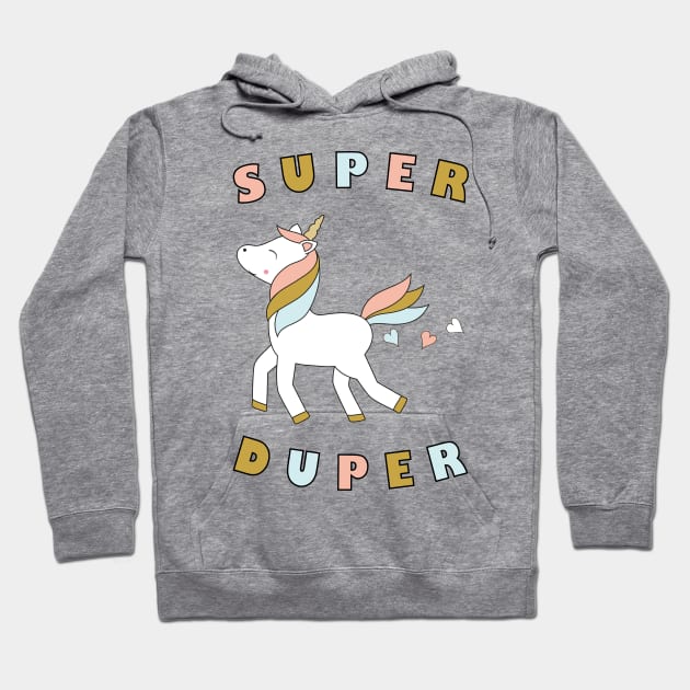 Unicorn - Super Duper 3 Hoodie by grafart